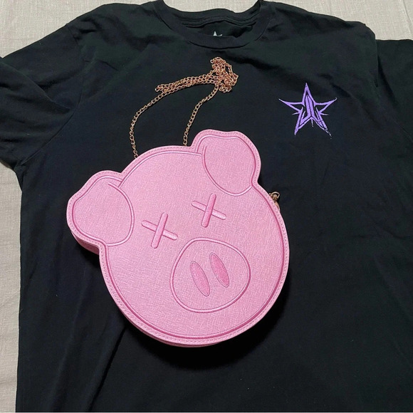 Jeffree Star Handbags - Jeffrey Star Cosmetics x Shane Dawson Pig purse and Tee exclusive items Size XL